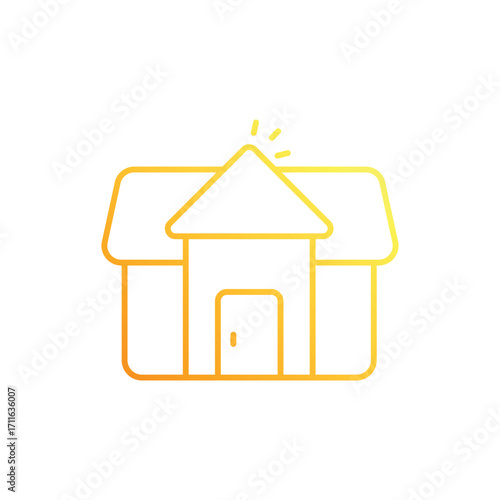 Shelter Gradient Line Icon