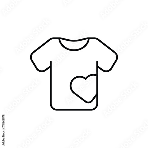 Clothing Donation Thin Line Vector Icon