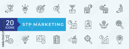 STP Marketing icon collection set