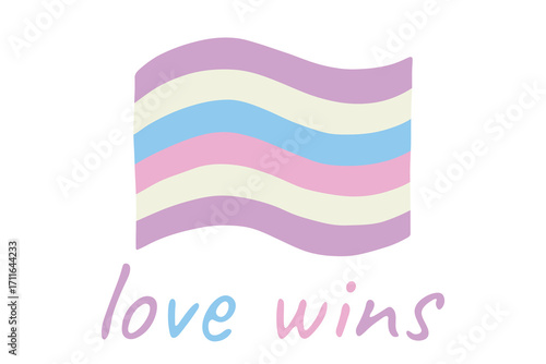 Colorful Intersex pride flag Happy pride day LGBTQ community Pride Month Vector hand drawn doodle for posters, stickers, logo, cards