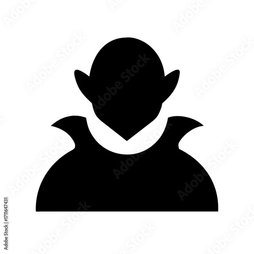 Dracula With Fog Effect Icon Vector Silhouette