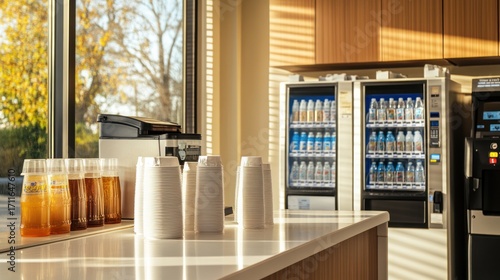 Modern office coffee station