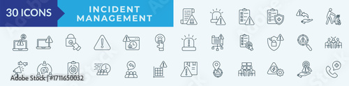 Incident Management Icon set Illustration vector
