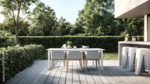 Outdoor dining area design