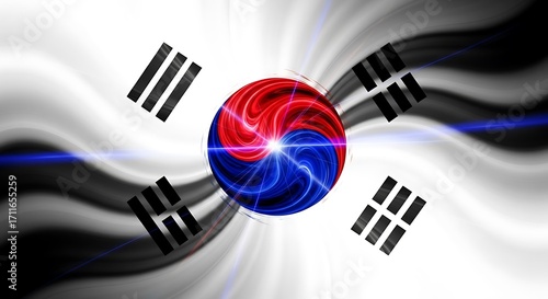South Korean Flag, Taegeukgi, National Symbol, Design, Art.