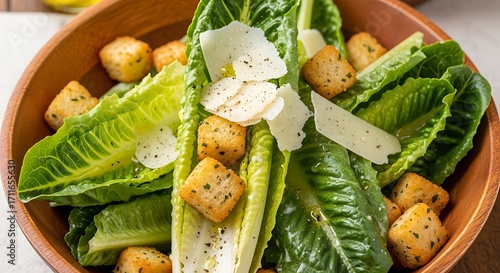 Naklejka Caesar salad closeup.