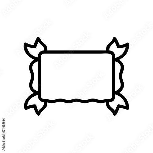 Frame With Candy Border Icon Line Art