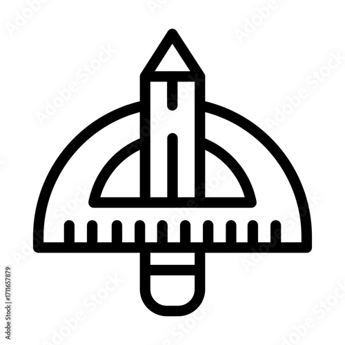 Protractor Vector Icon