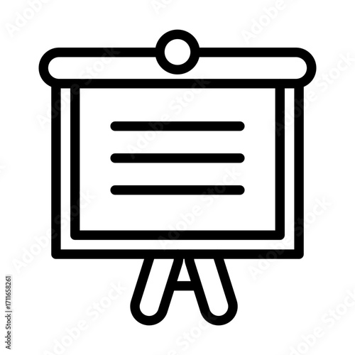 Interactive Whiteboard Vector Icon