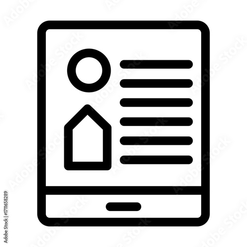 E-Book Reader Vector Icon
