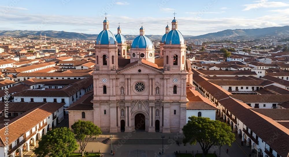 Obraz premium Historic Colonial Architecture in South America.