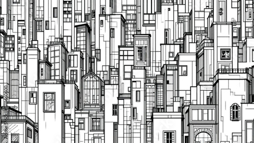 A stunning fusion of modern shapes in a captivating and unique digital masterpiece