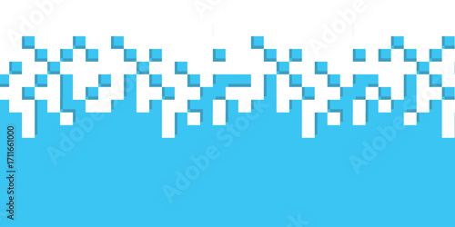 Abstract background with a simple flat design in blue. The concept of vertical lines transitioning on a white background with copy space. Vector