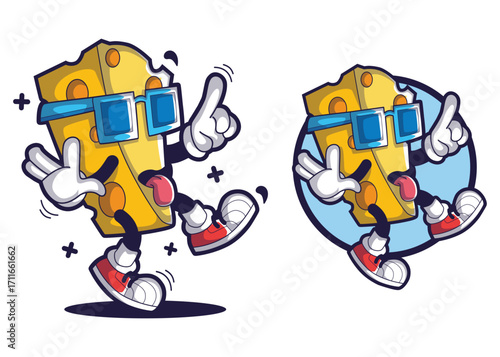 Chesse cartoon mascot characters