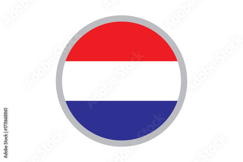netherland round flag vector design