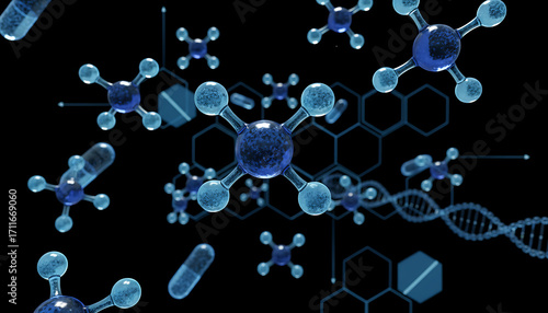 molecules or atoms medical pharmaceutical biochemical cosmetic beauty 3d concept rendering 86167158 1
