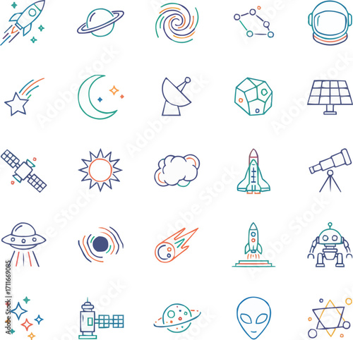 Space Geometry Icons