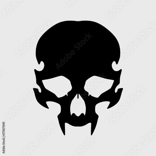 Abstract Gas Mask Skull Vector Icon
