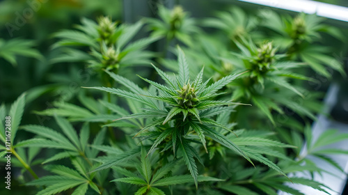 Growth green marijuana