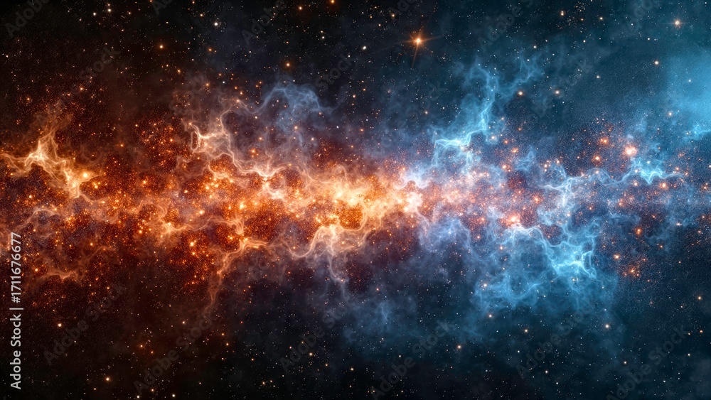 Fototapeta premium The artistic image of the nebula