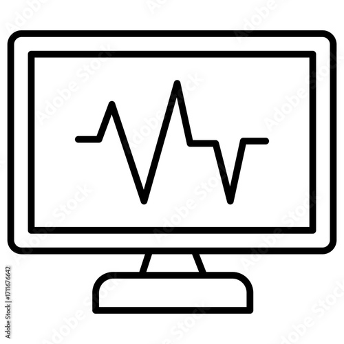 System Monitor Outline Icon