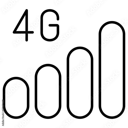 Signal Strenght Outline Icon