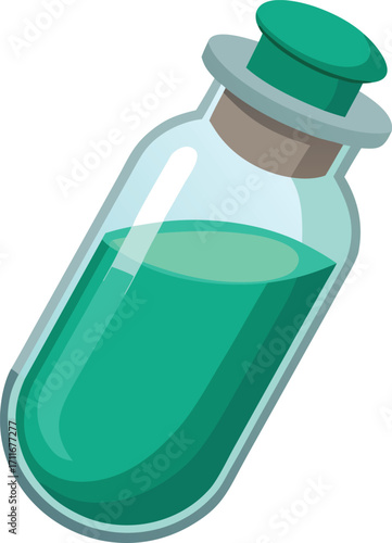 Teal Potion in Glass Bottle Icon