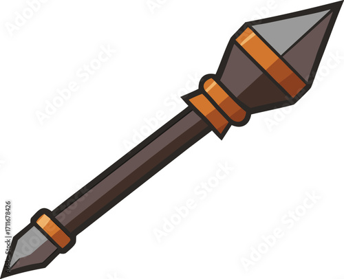 Ornate Medieval Spiked Mace Weapon