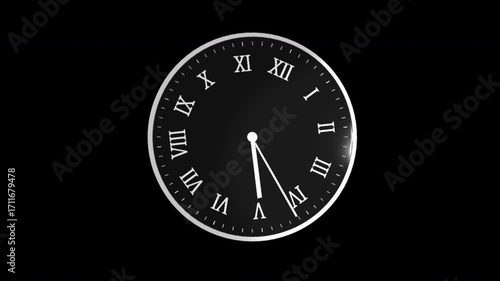 Clock 3D Timelapse  Alpha Loop 4K 