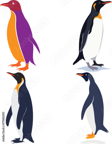 Penguins Vector Silhouette