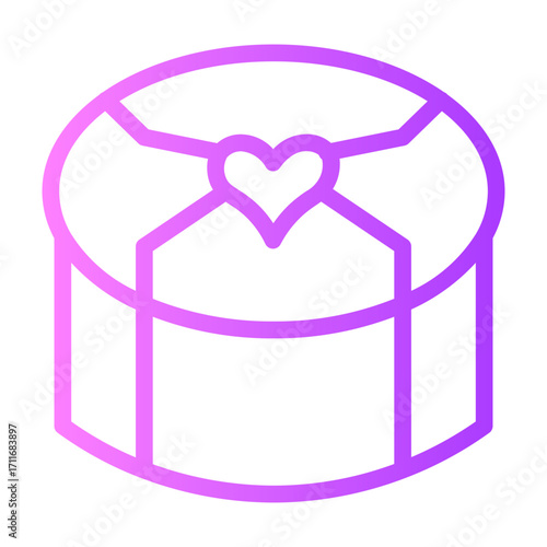 Giftbox With A Heart gradient icon