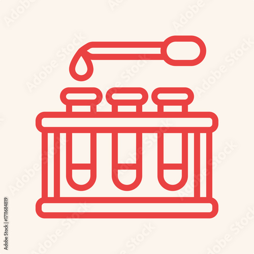 Test tube symbol artwork trendy useful vector Illustration design fair colorful background