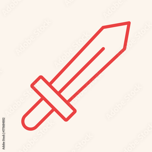 Sword symbol artwork trendy useful vector Illustration design fair colorful background
