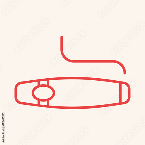 Cigar symbol artwork trendy useful vector Illustration design knockout colorful background