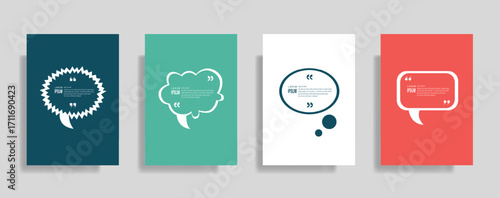 Modern quote templates for social media marketing, vibrant and stylish communication solution