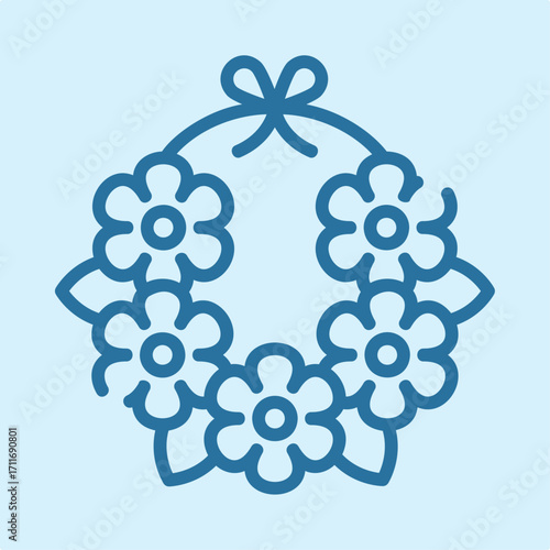 Flower symbol artwork trendy useful vector Illustration design pleasant colorful background