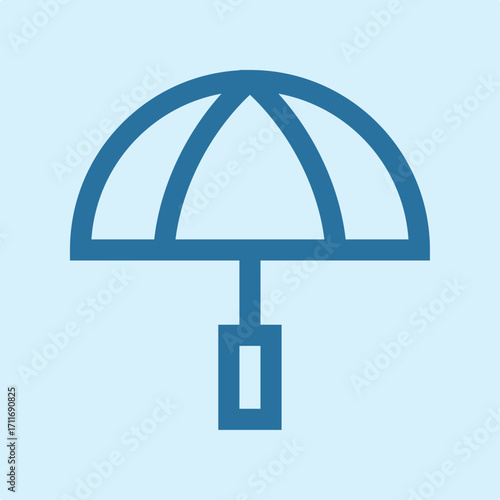 Umbrella symbol artwork trendy useful vector Illustration design pleasant colorful background