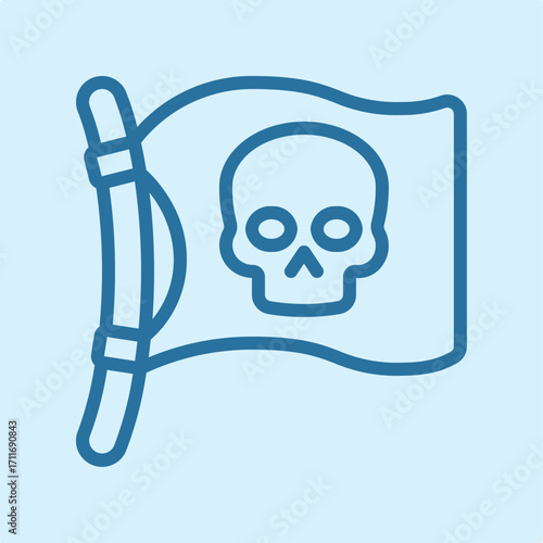 Pirate symbol artwork trendy useful vector Illustration design pleasant colorful background
