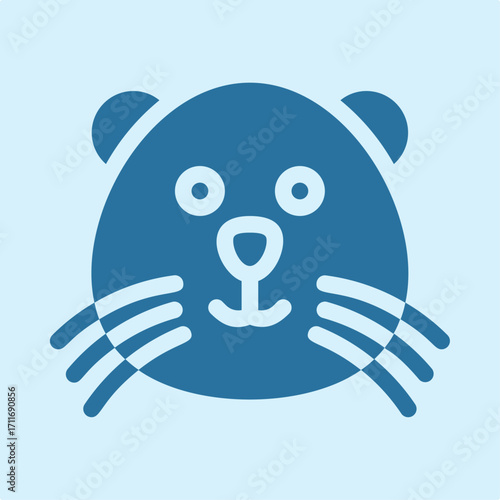 Bear face symbol artwork trendy useful vector Illustration design pleasant colorful background