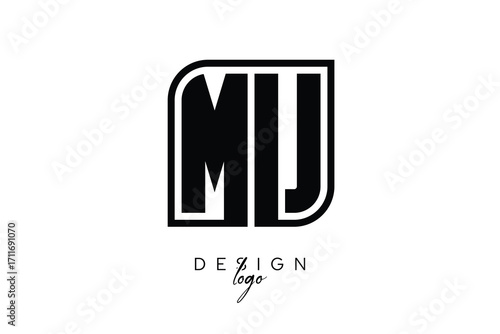 MU Block Monogram Logo – Bold Geometric Lettermark in Rectangular Style for Modern Branding & Identity
