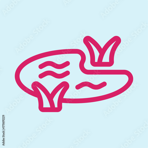 Lake symbol artwork trendy useful vector Illustration design fetching colorful background