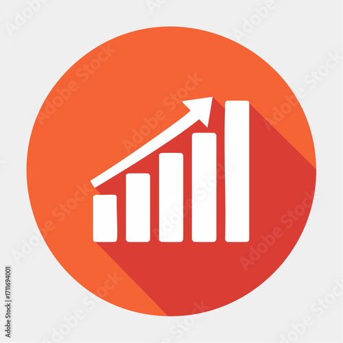 Data Analytics and Upward Trend Visualization Icon