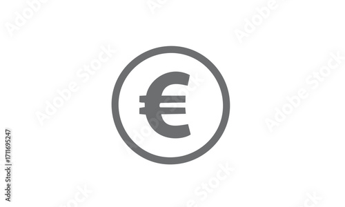 Digital representation of the Euro currency symbol enclosed in a circular frame, signifying financial transactions, economic value, and European money exchange