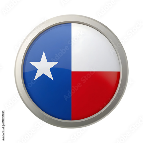 Free Download Texas flag badge isolated on transparent background, a symbol of state pride - GFXLoad