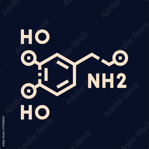 Chemical structure creative symbol artwork trendy useful vector Illustration design gorgeous colorful background