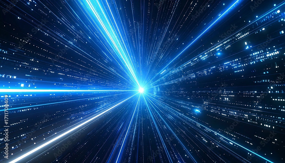 Naklejka premium Abstract digital tunnel