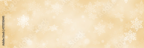 Christmas background golden pattern panorama with copyspace copy space in winter card snow flakes snowflakes wallpaper