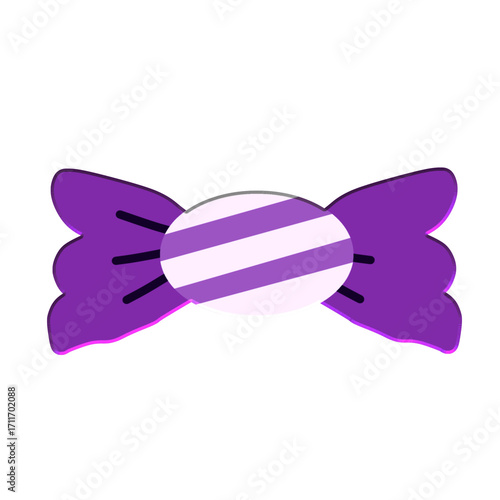 3d illustration purple candy element png icon