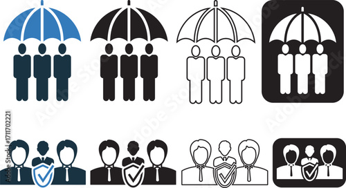 Employers insurance, group insurance, life insurance, life protection icon