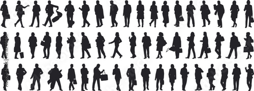 Business people silhouettes, professional poses, teamwork, leadership, office communication, corporate diversity, career success, business attire, workplace collaboration, 